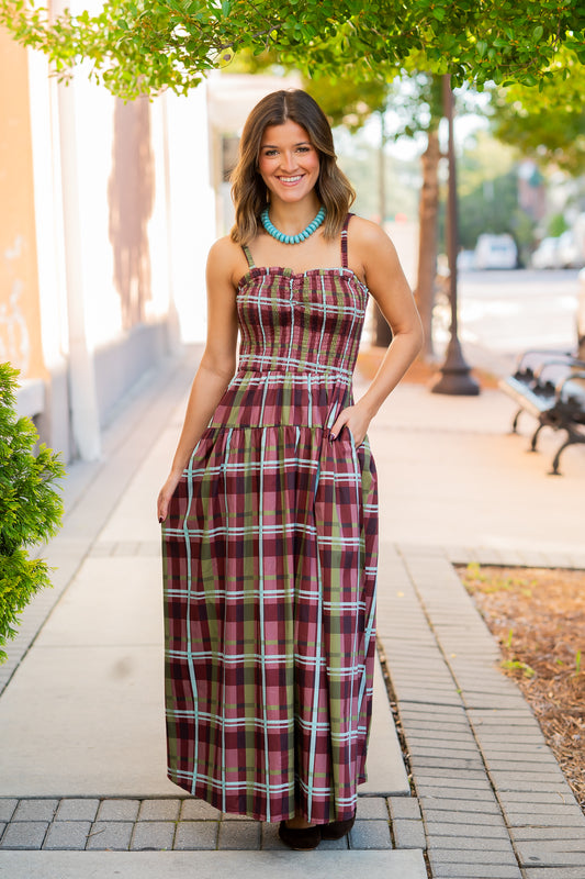 Hayes Plaid Tiered Dress