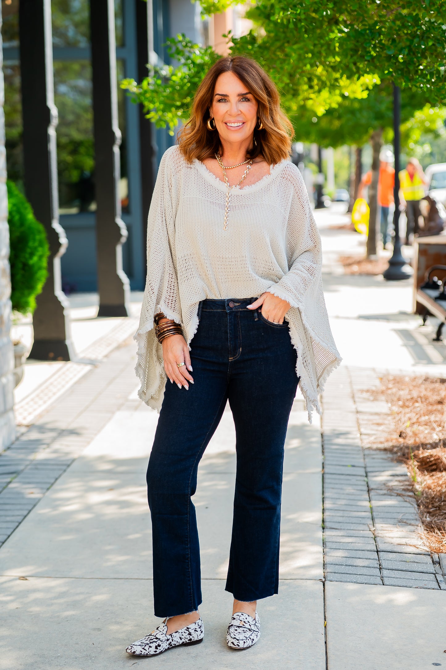 Paola Open Knit Top