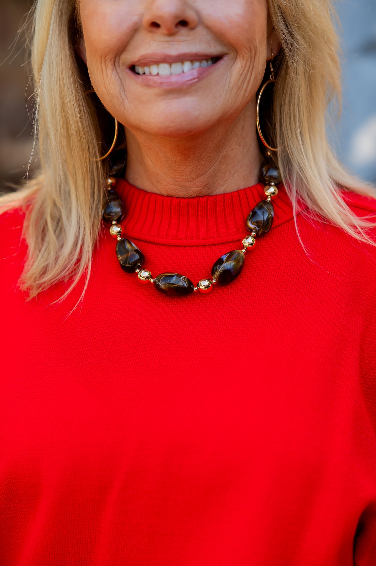 Teresa SS Sweater-Red
