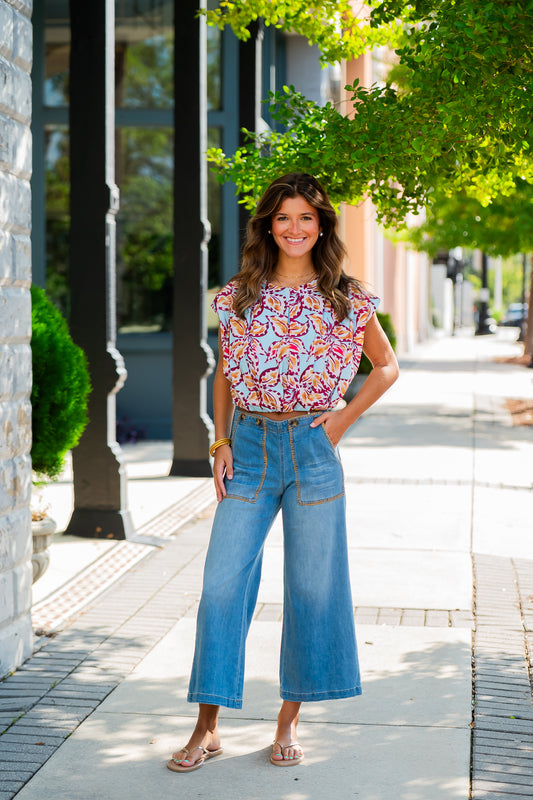 Posie Crop Denim