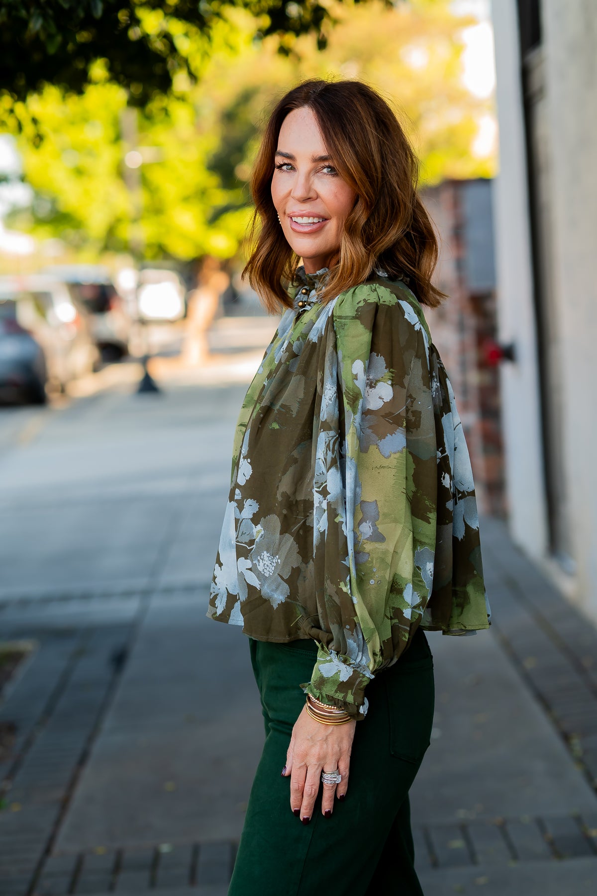 Jovi Ruffle Collar Top