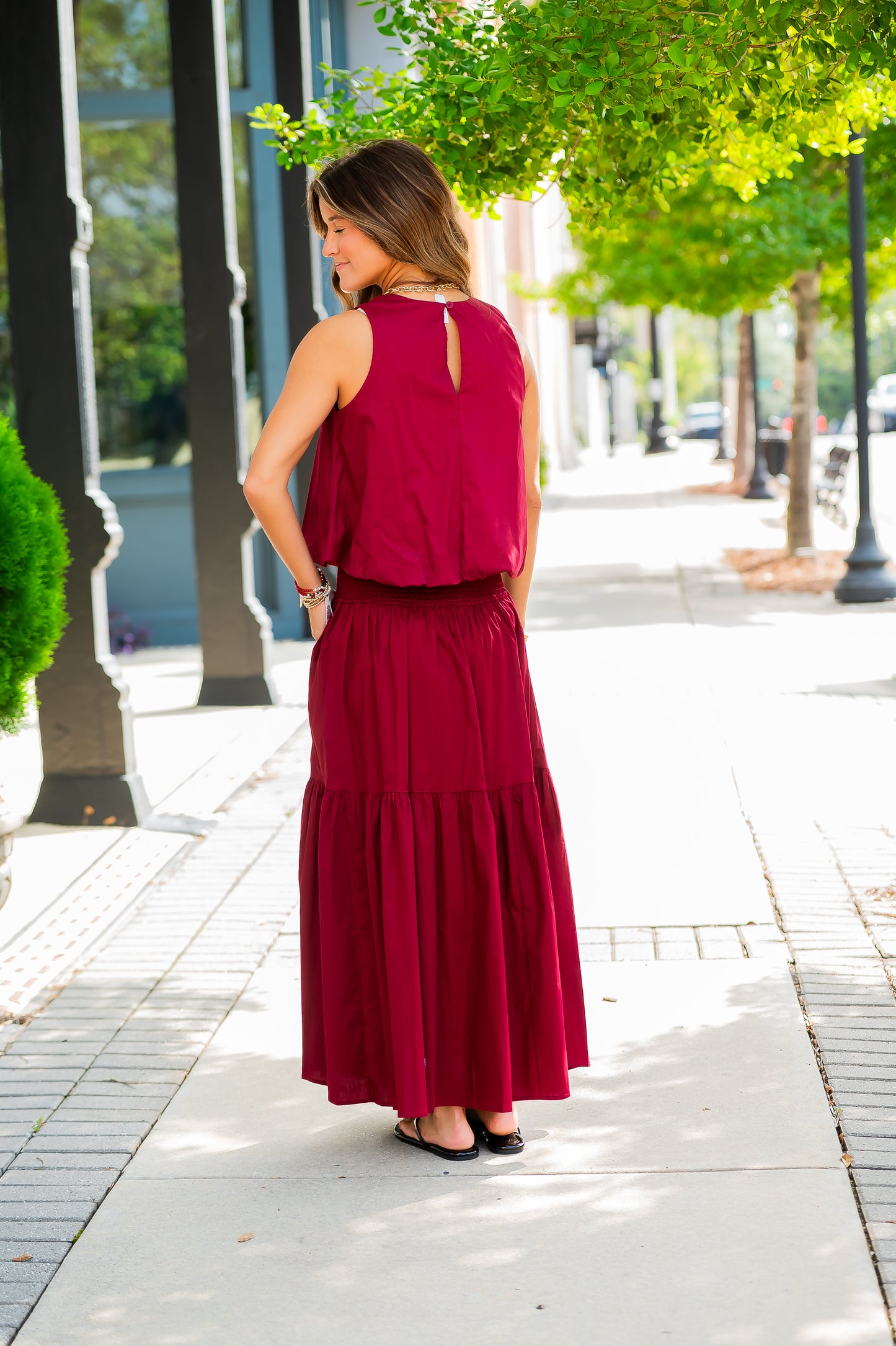 Quinn Burgundy Skirt