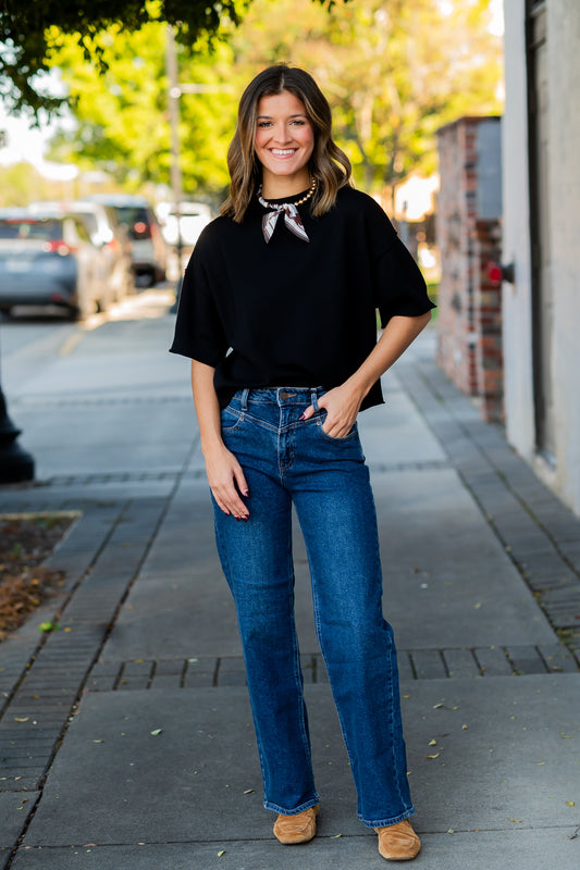 Teresa SS Sweater-Black