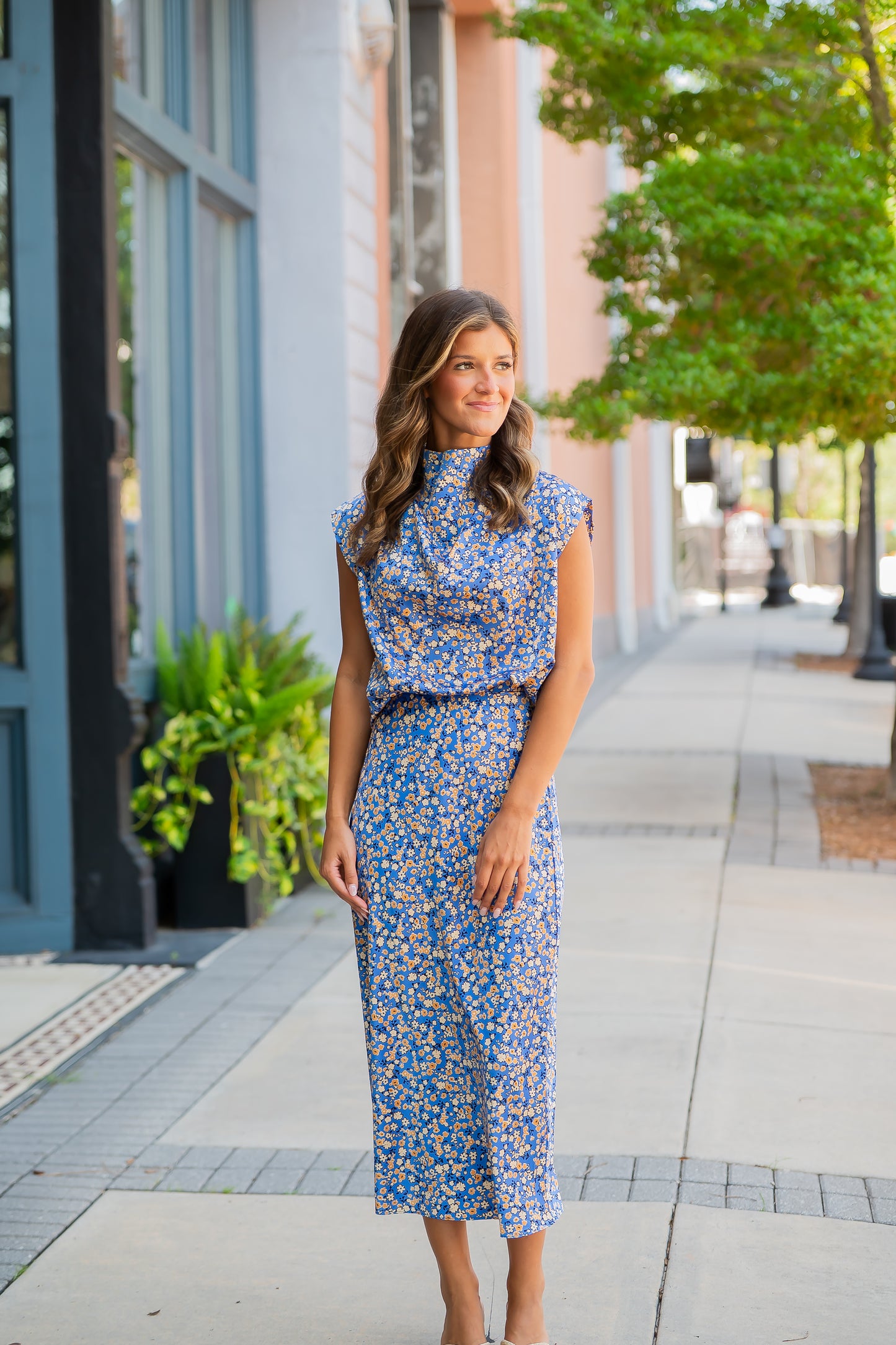 Cody Floral Satin Skirt