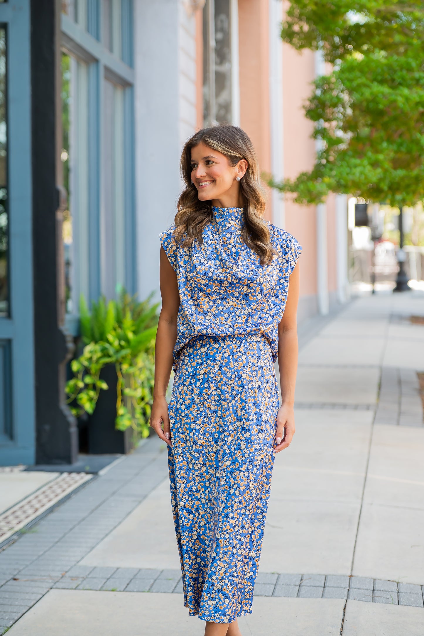Cody Floral Satin Skirt