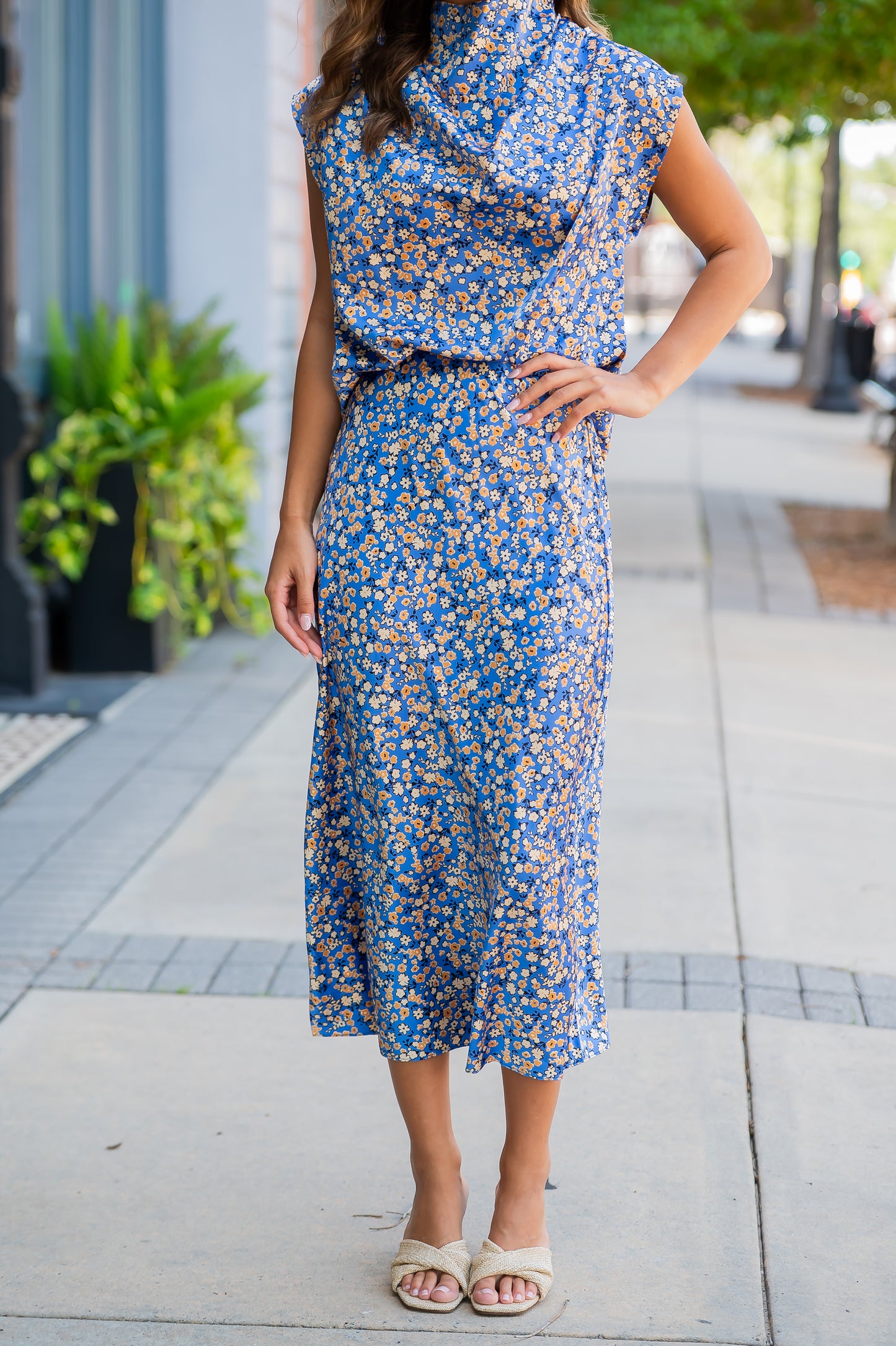 Cody Floral Satin Skirt