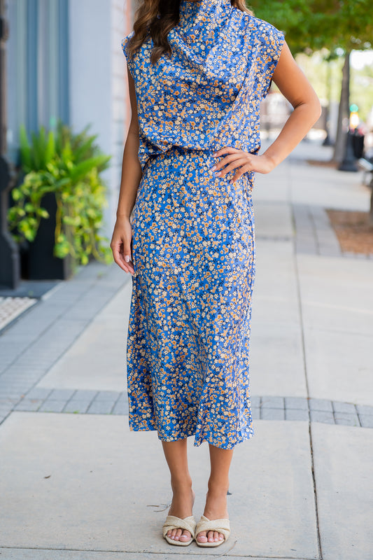 Cody Floral Satin Skirt