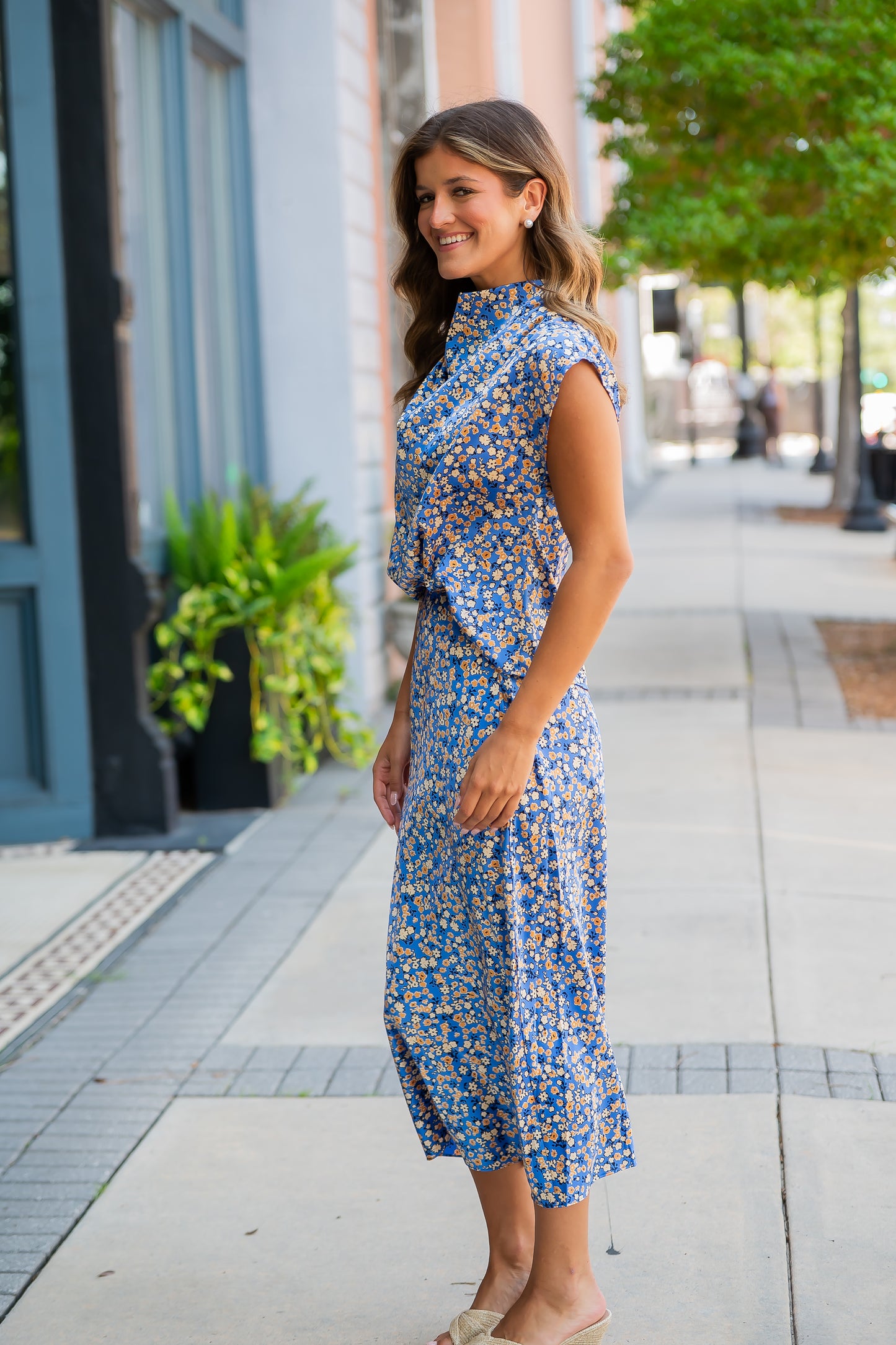 Cody Floral Satin Skirt