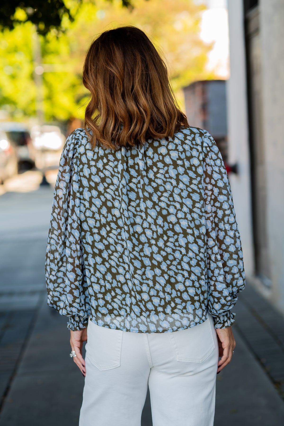Kit Blue Leopard Top