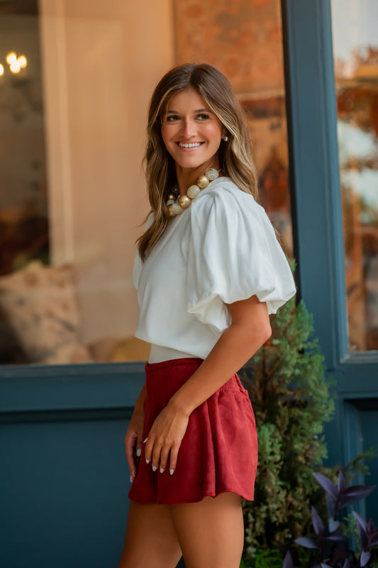 Desi Suede Skort