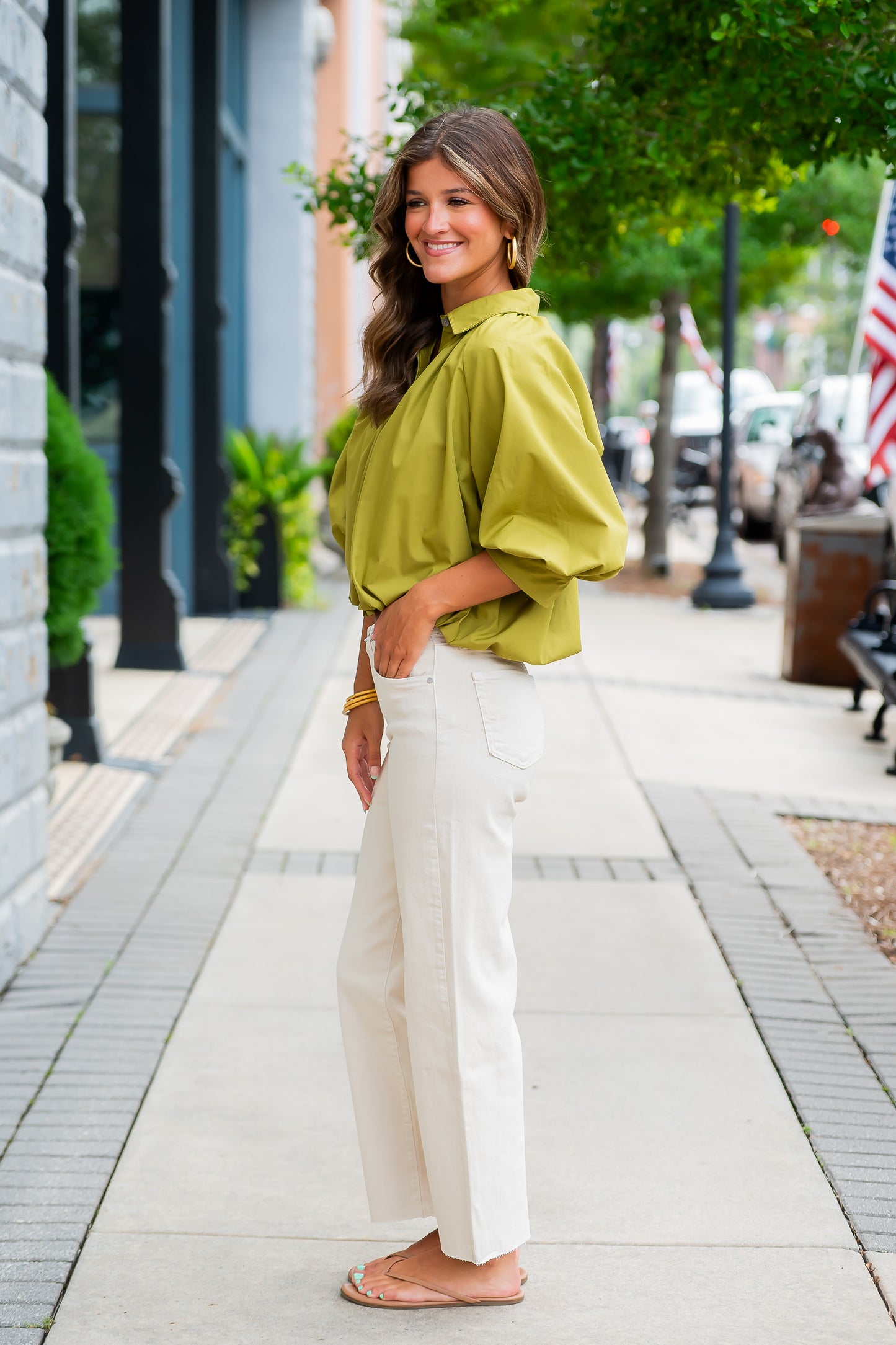 Orla Olive Blouse