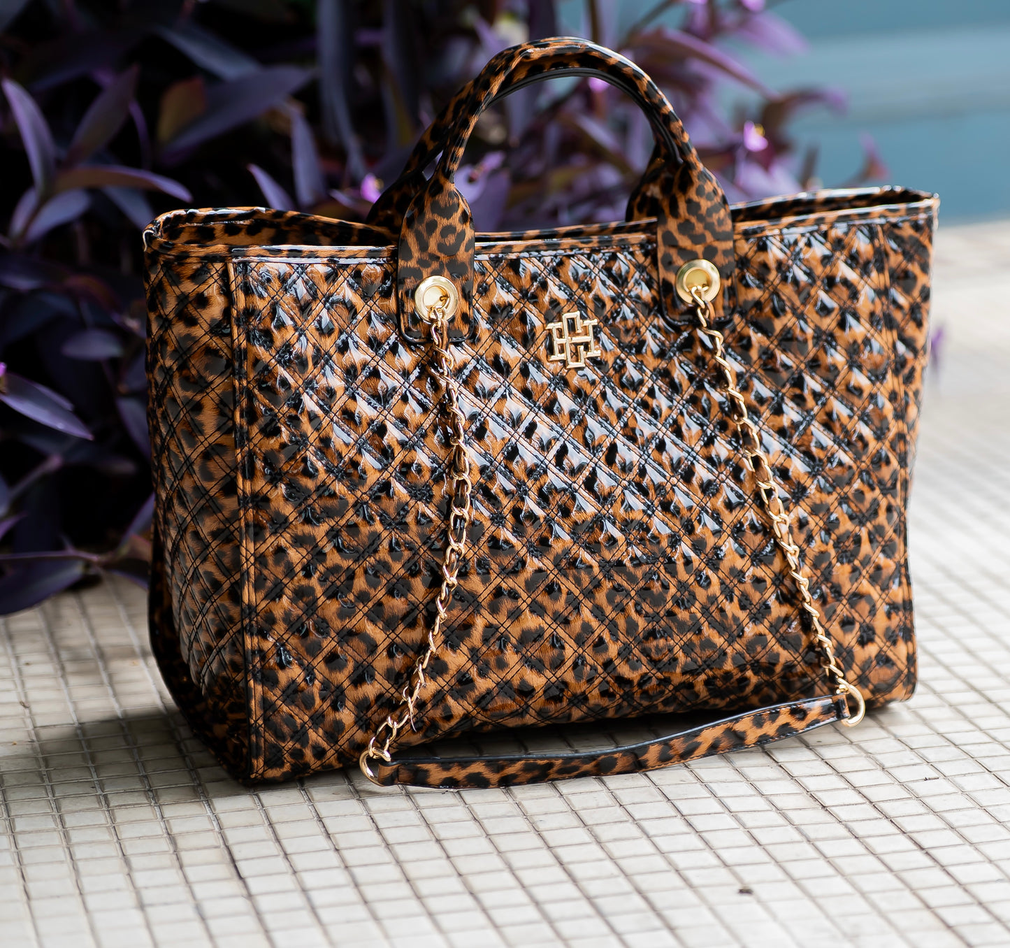 Missy Tote Spotted Patent
