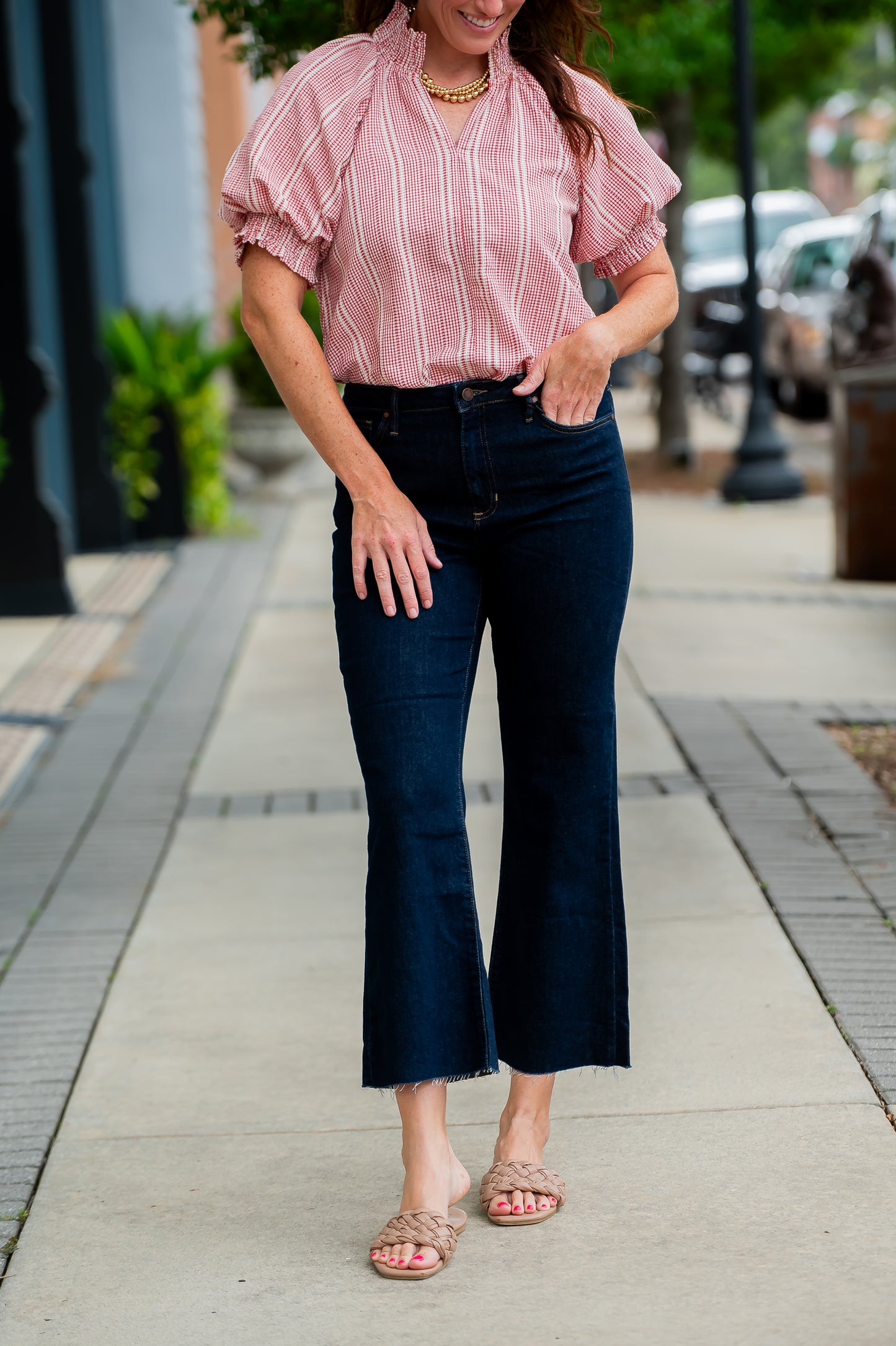 Kore Crop Flare- Dark Denim