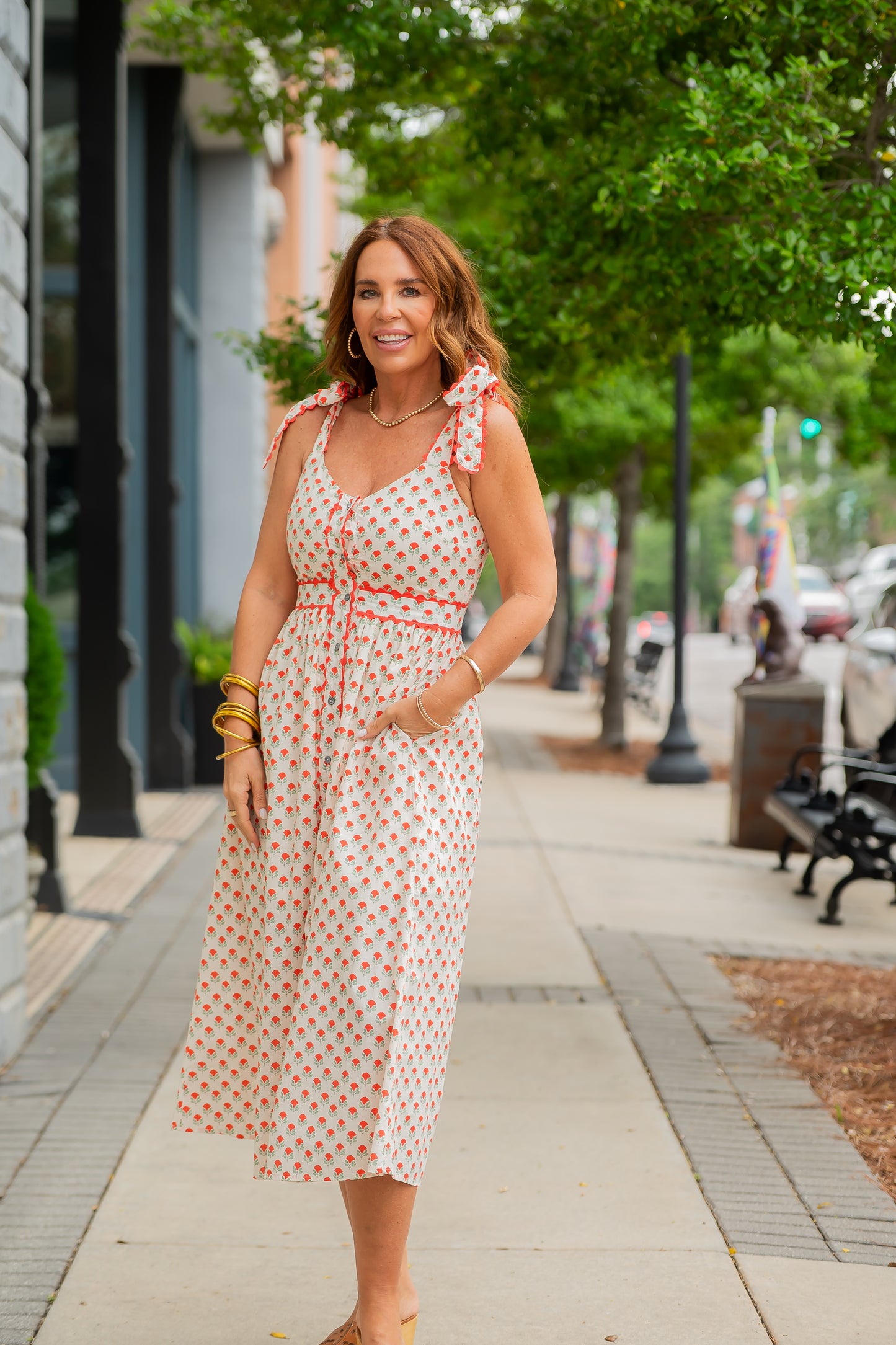 Oleander Floral Print Maxi