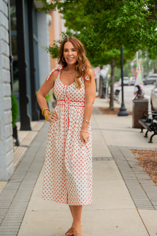 Oleander Floral Print Maxi