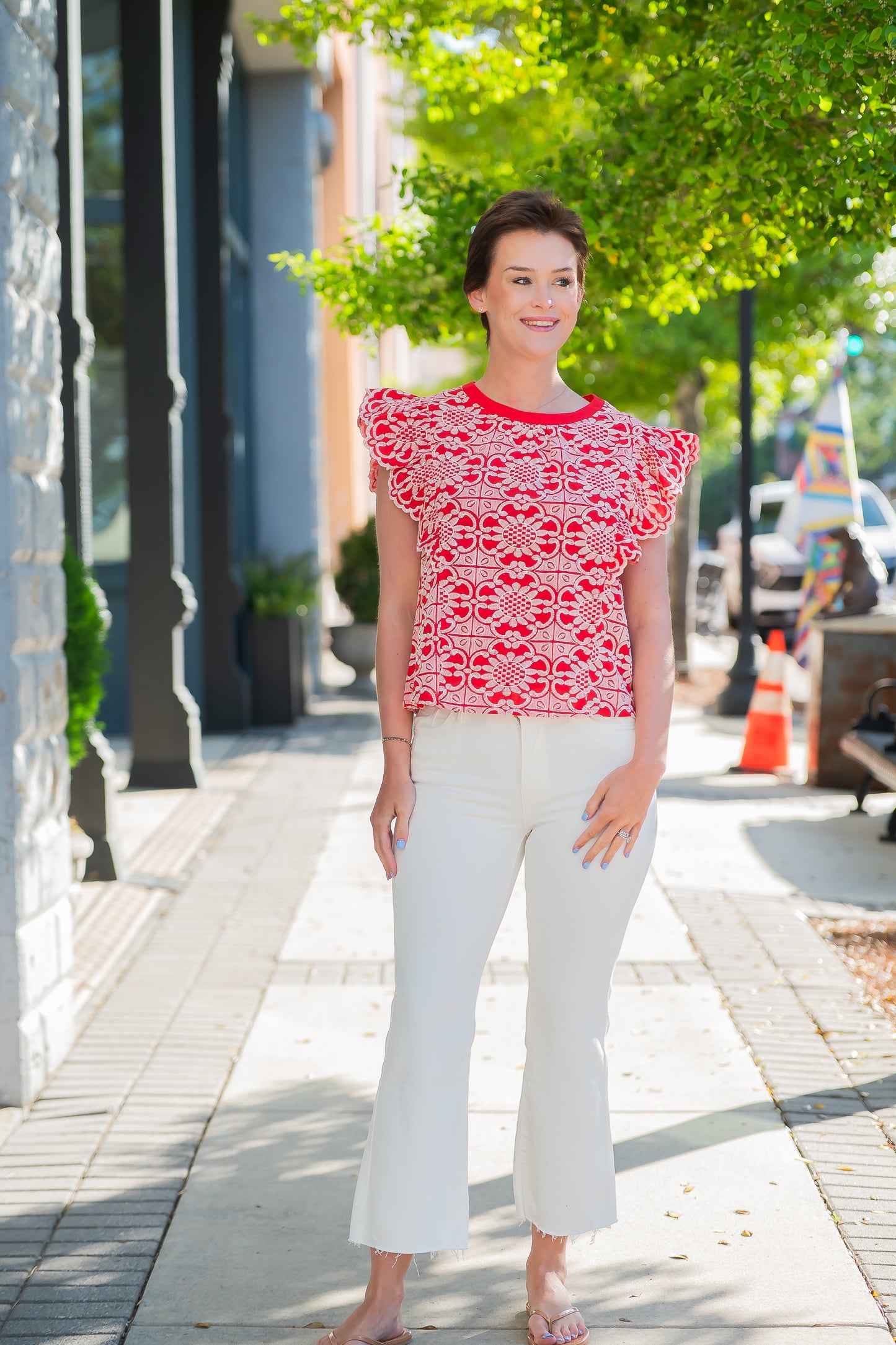 Elio Ruffle Sleeve Top