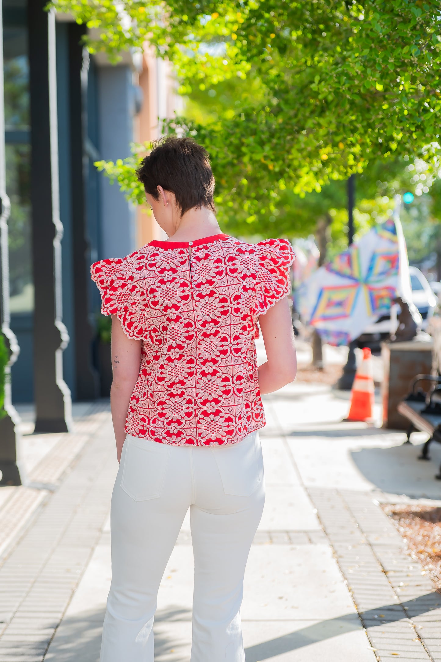 Elio Ruffle Sleeve Top