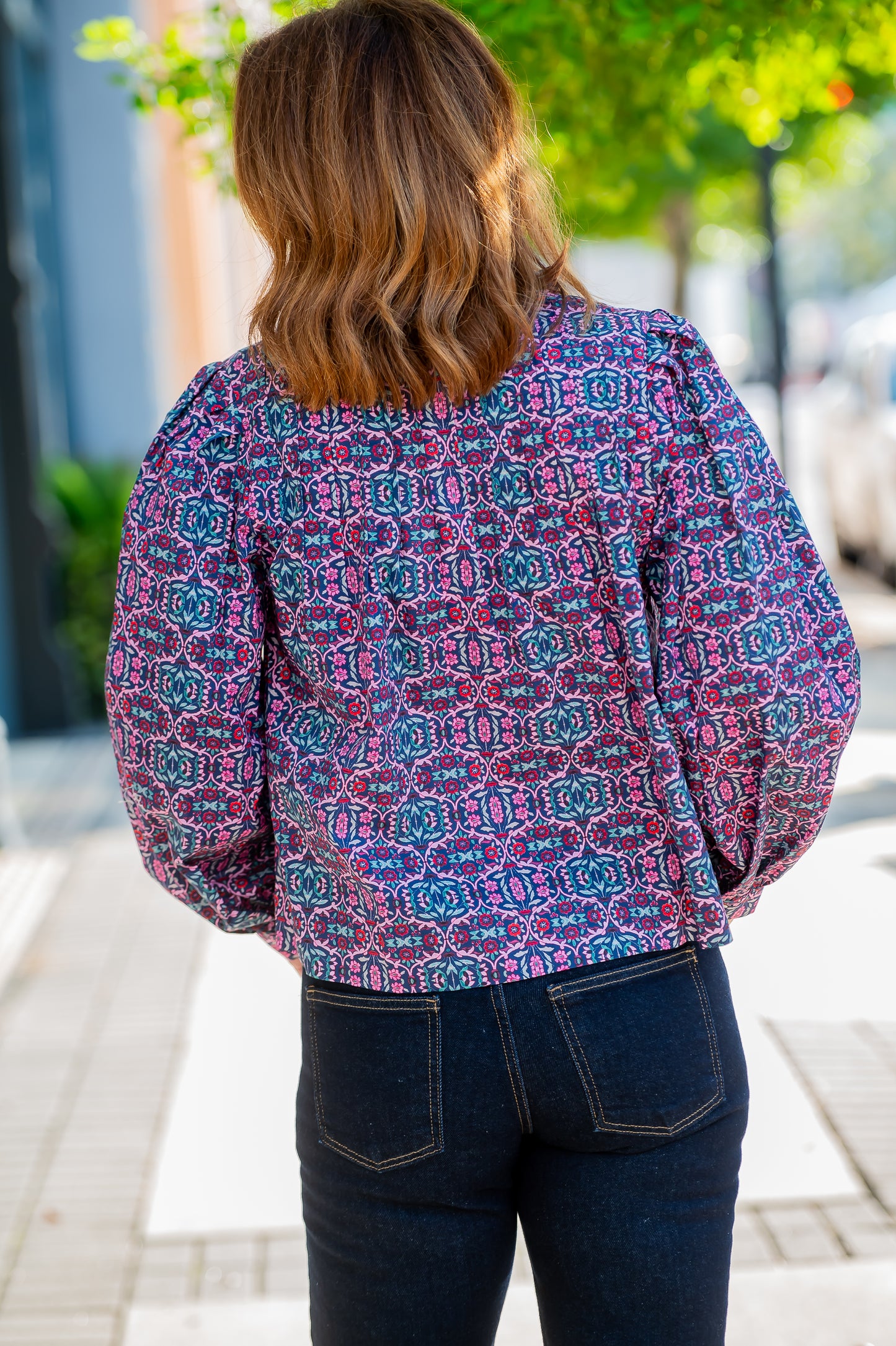Aura Geo Floral Top