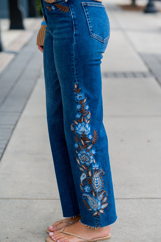 Tara Embroidered Denim