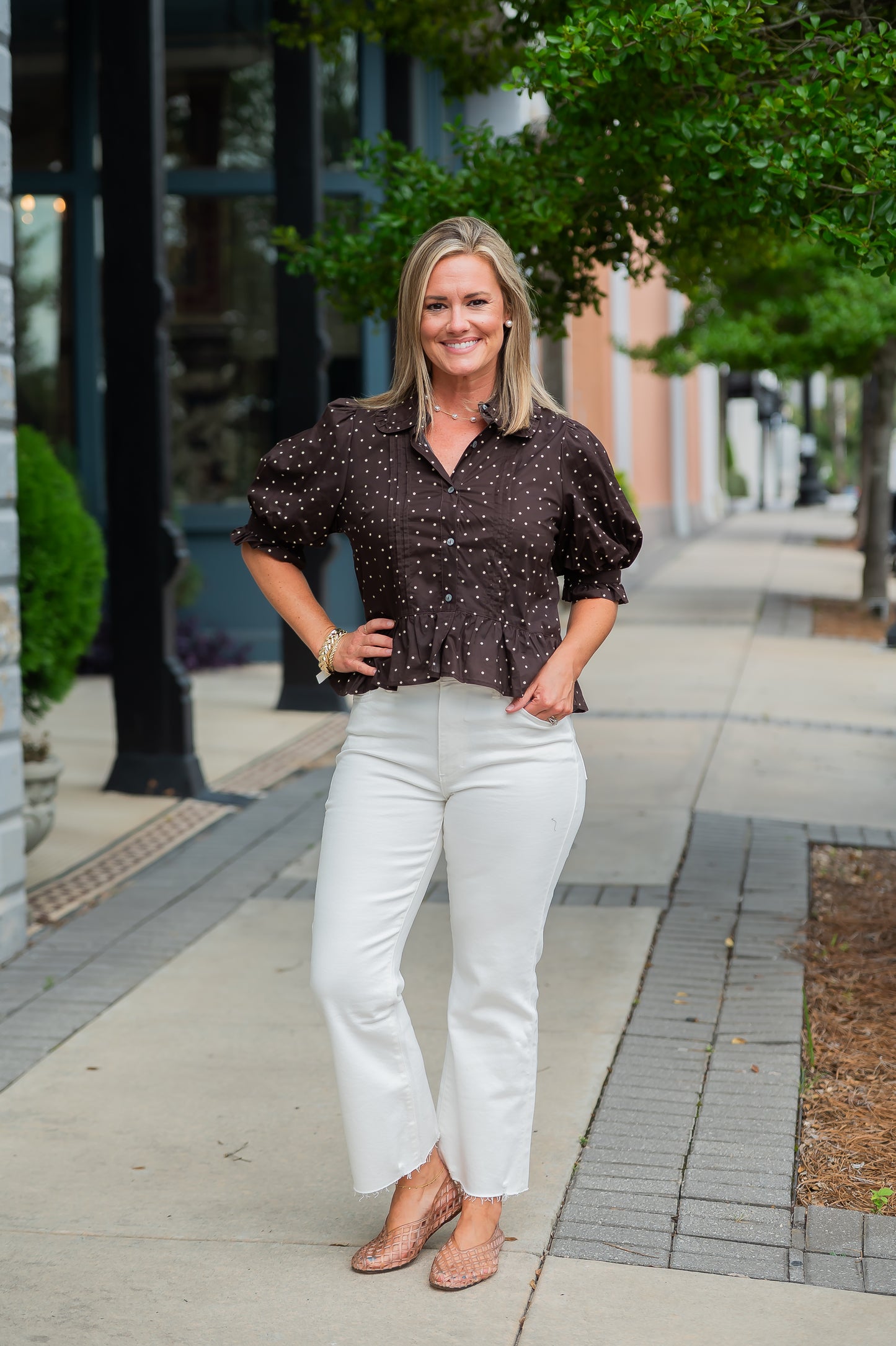 Darcy Polka Dot Top