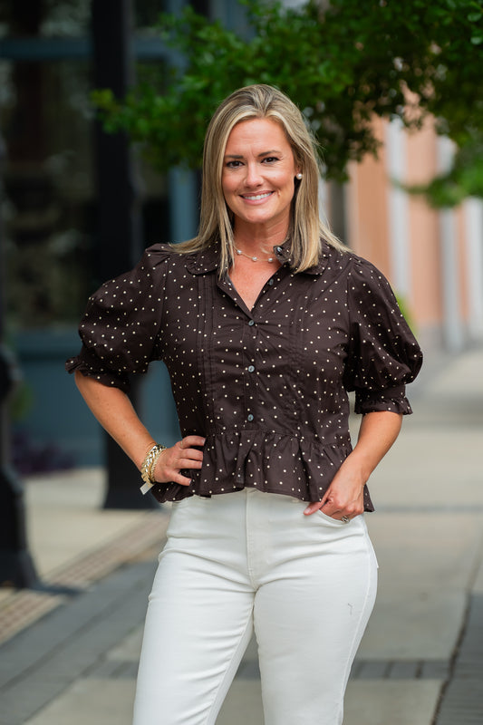 Darcy Polka Dot Top