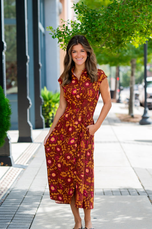 Alaina Floral Print Dress