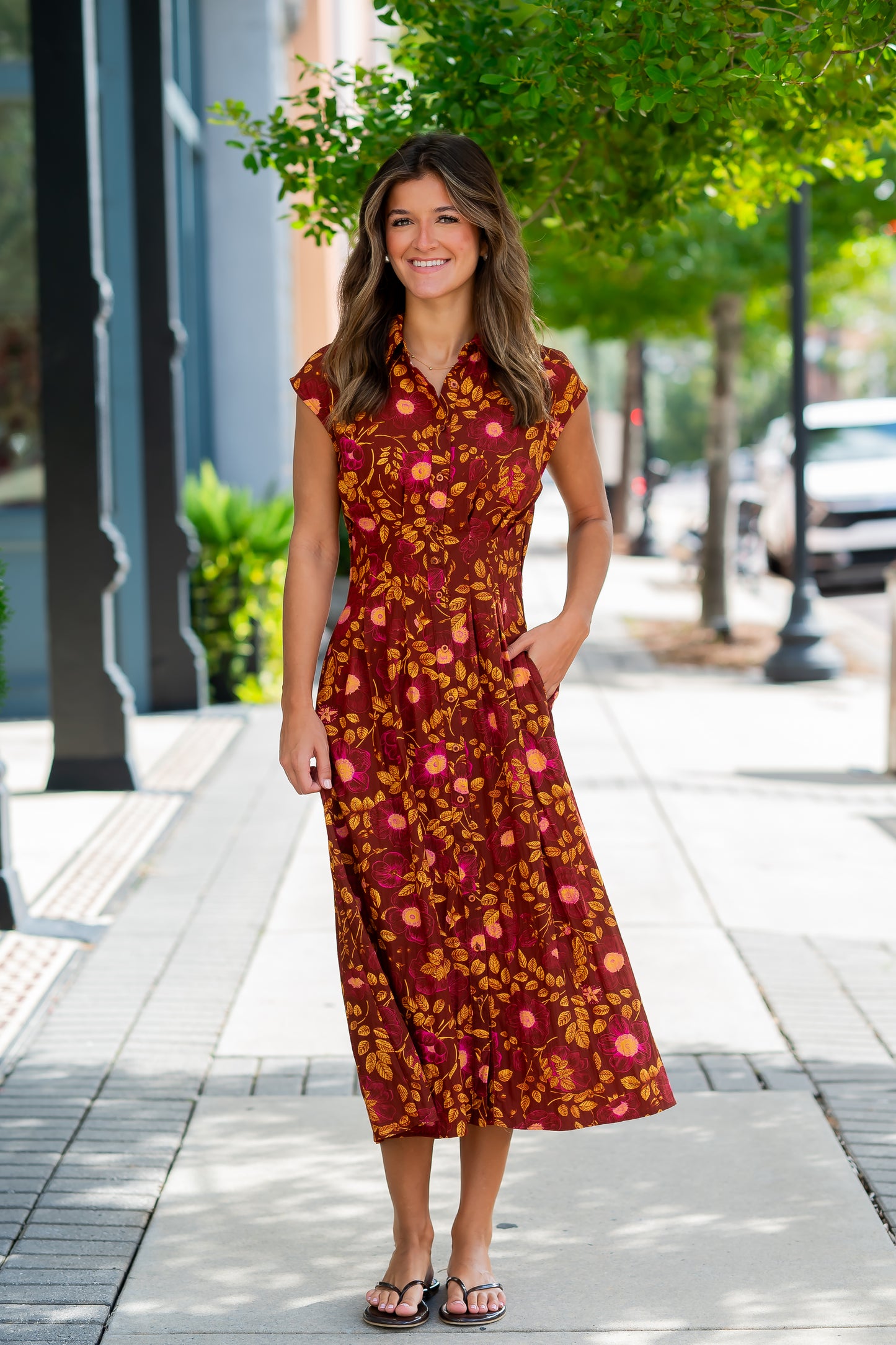 Alaina Floral Print Dress