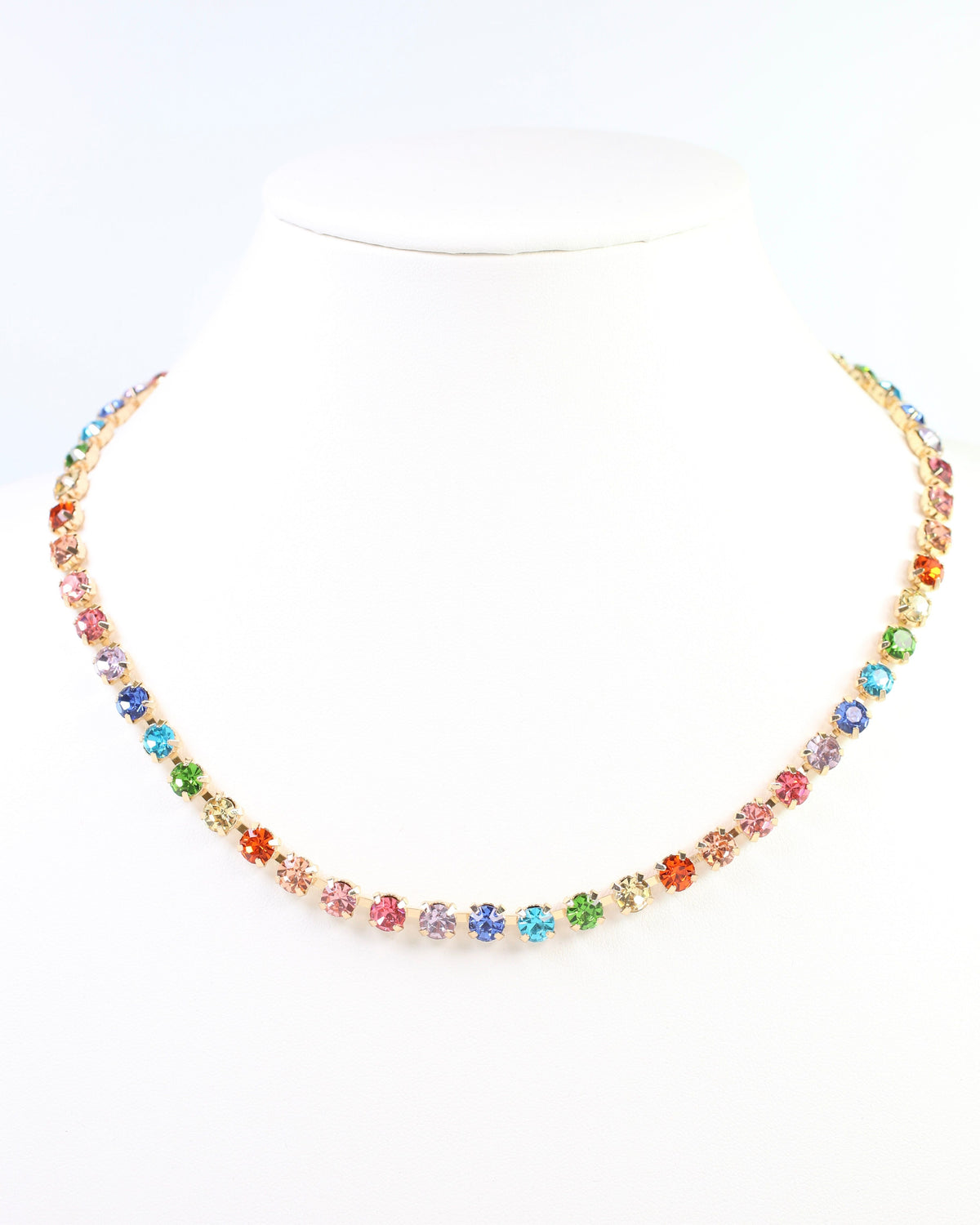 Jackson Crystal Necklace Dark Multi
