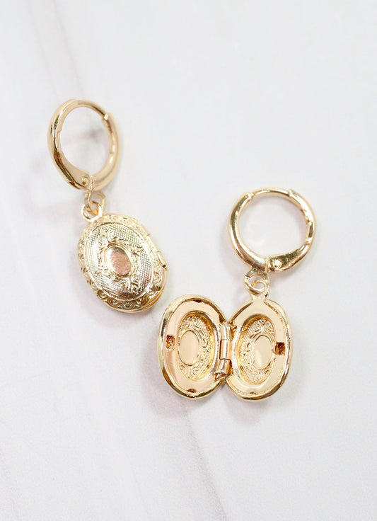 Toussaint Locket Earring Gold