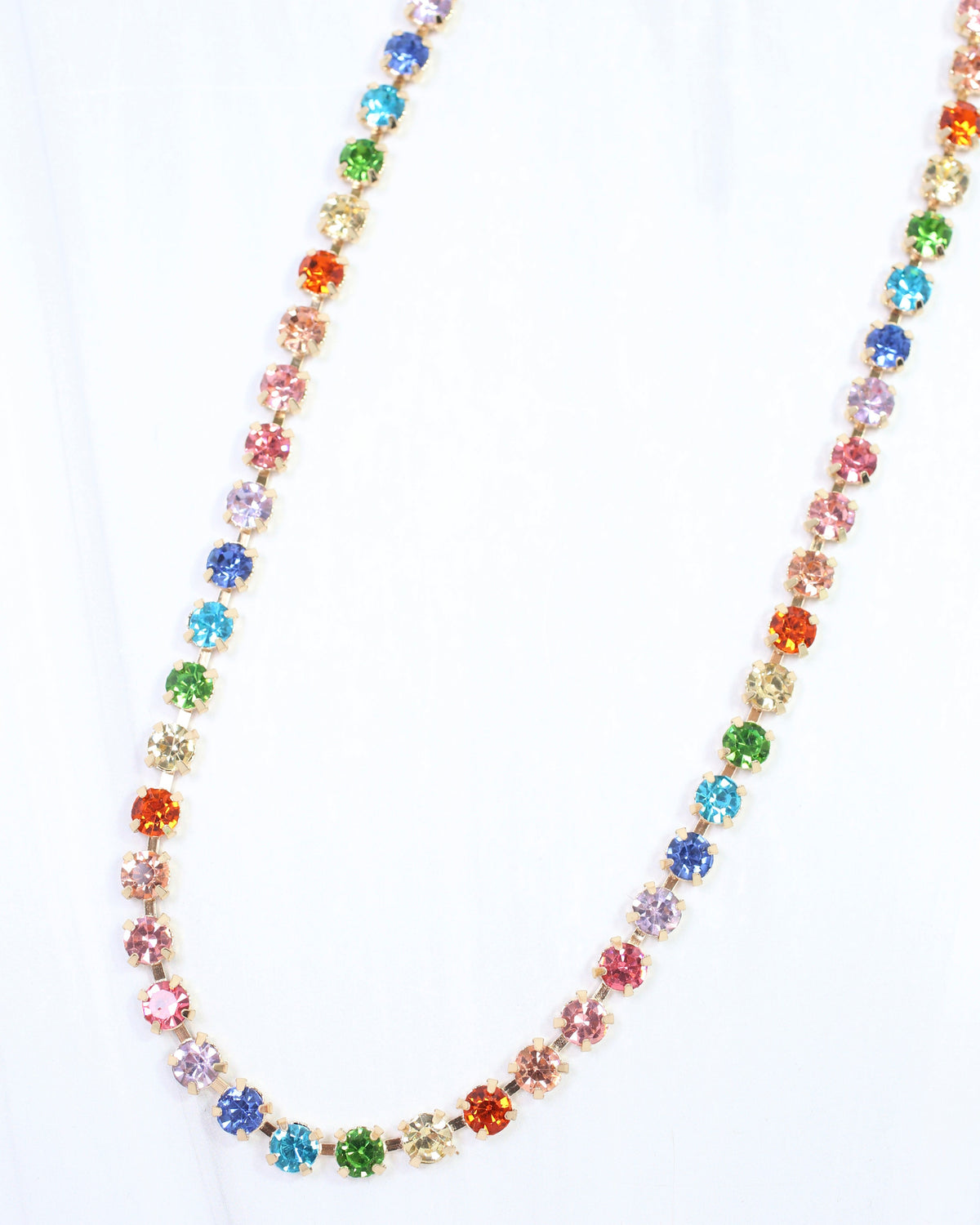Jackson Crystal Necklace Dark Multi