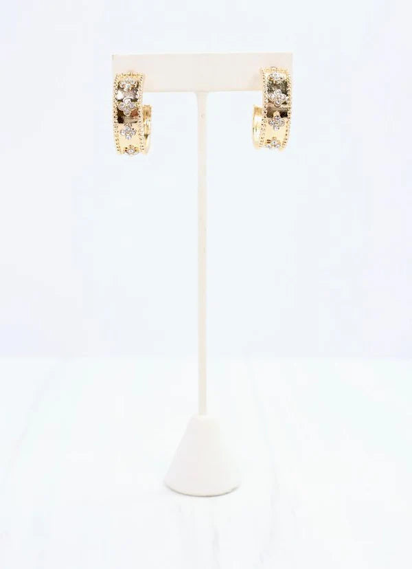 Izabela CZ Hoop Earring GOLD