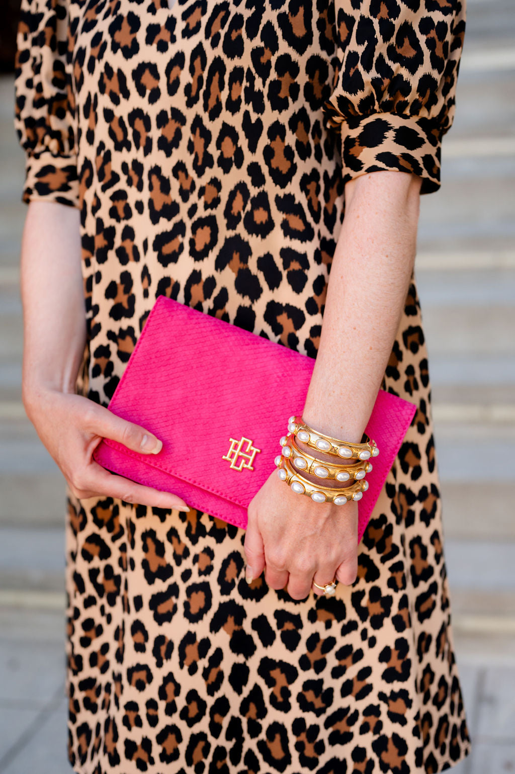 Bryn Clutch/Crossbody Fuchsia