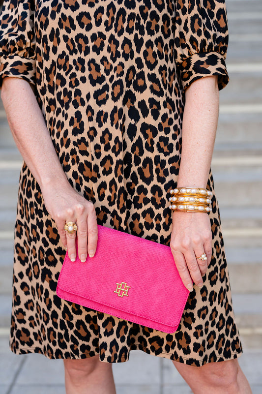 Bryn Clutch/Crossbody Fuchsia