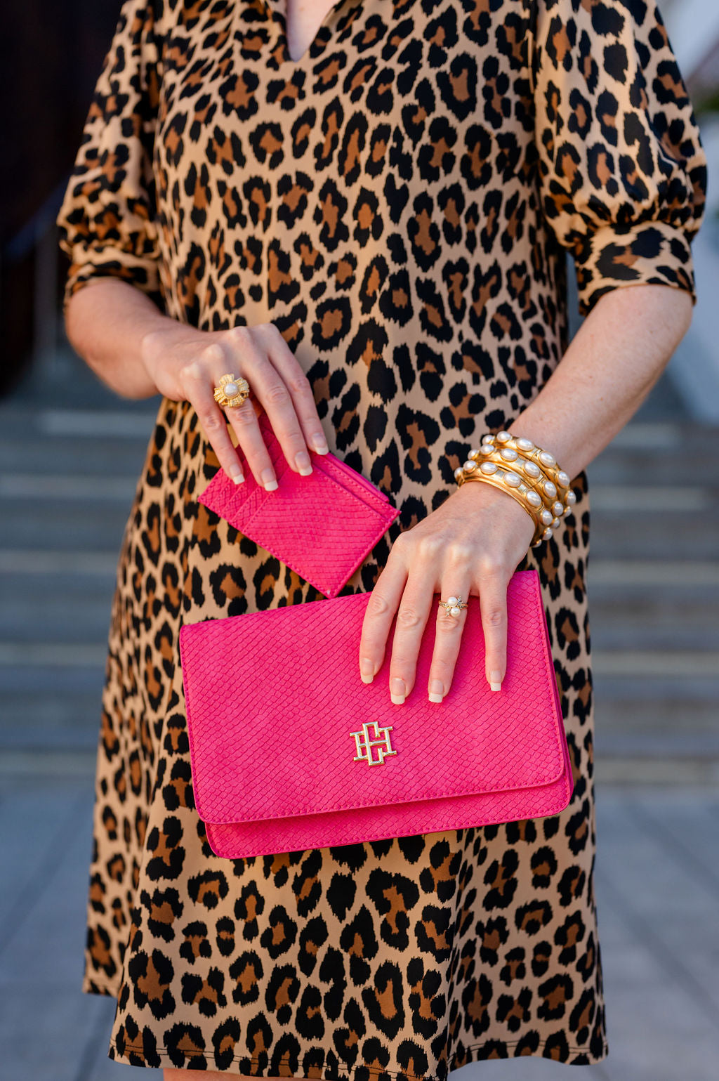 Bryn Clutch/Crossbody Fuchsia