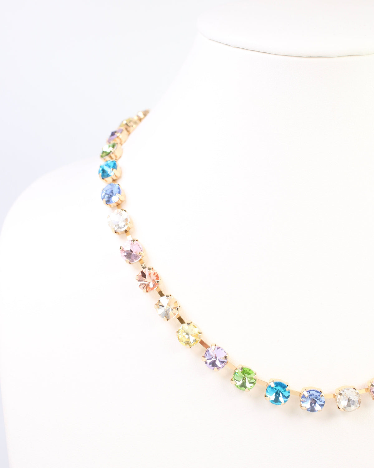 Melville Crystal  Necklace Lavender Multi