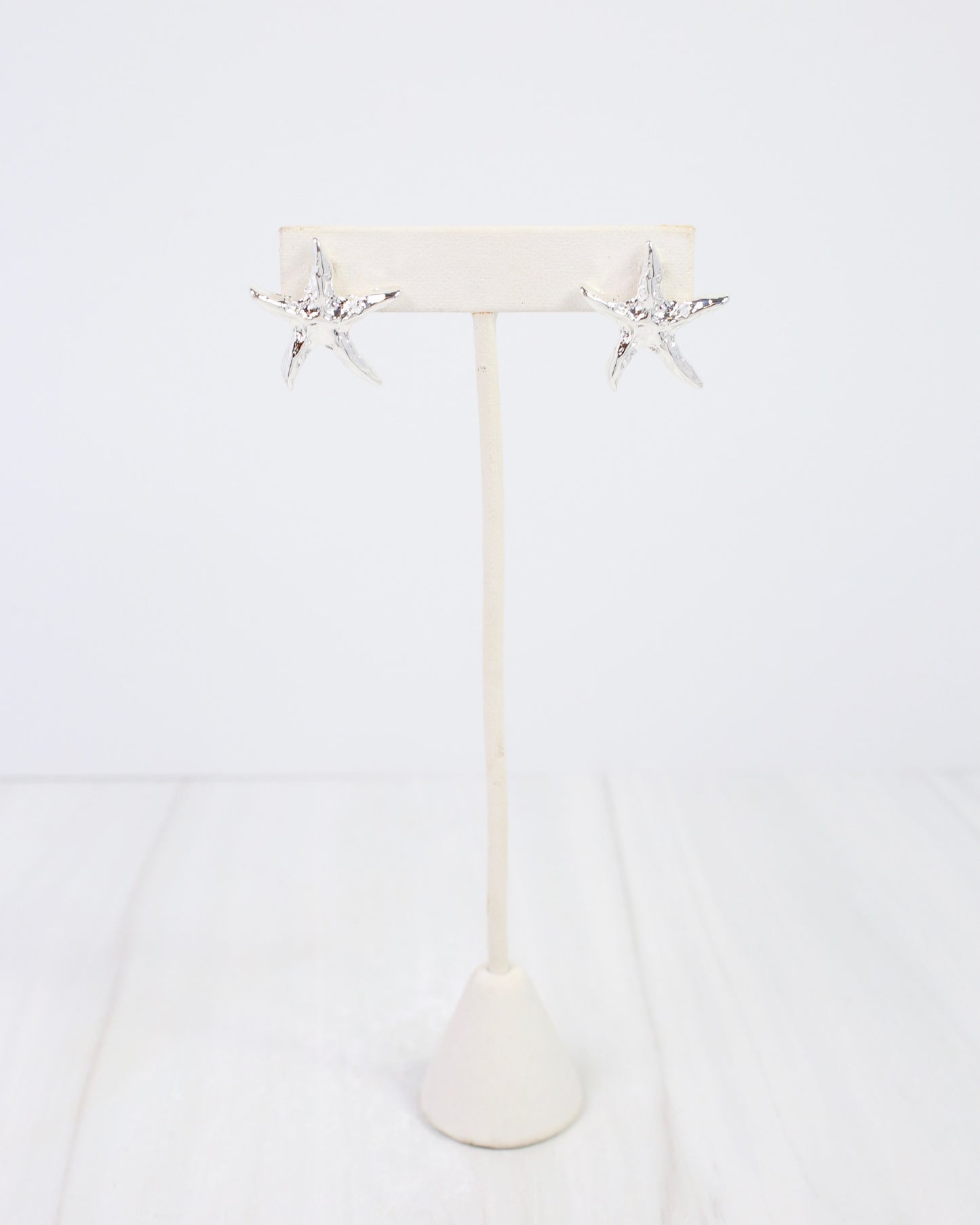 Lima Hammered Starfish Earring Silver