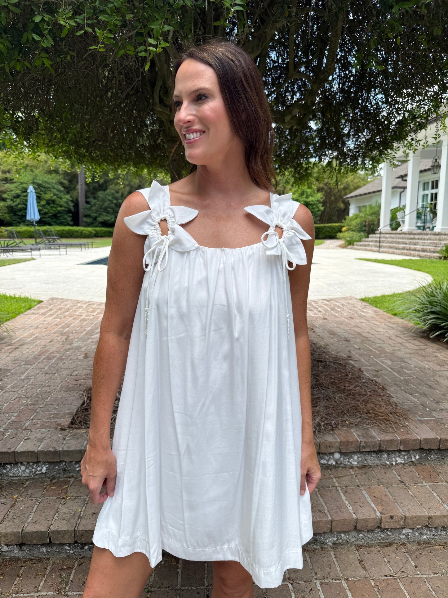 Jessica White Flowy Mini Dress