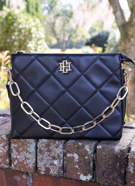 Ariana Crossbody Black Quilted LD