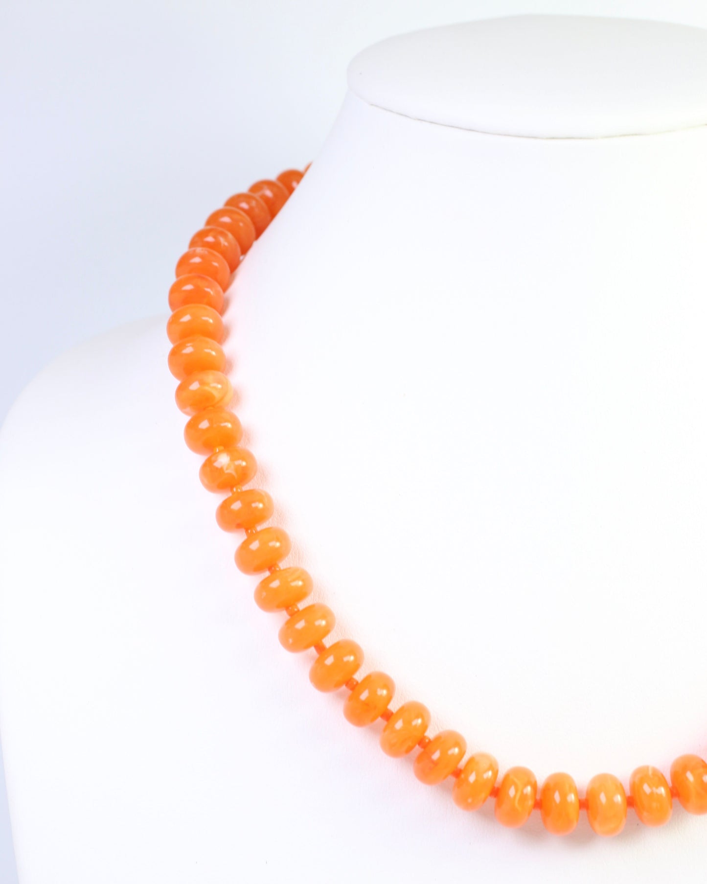 Reno Marble Beaded Necklace Orange