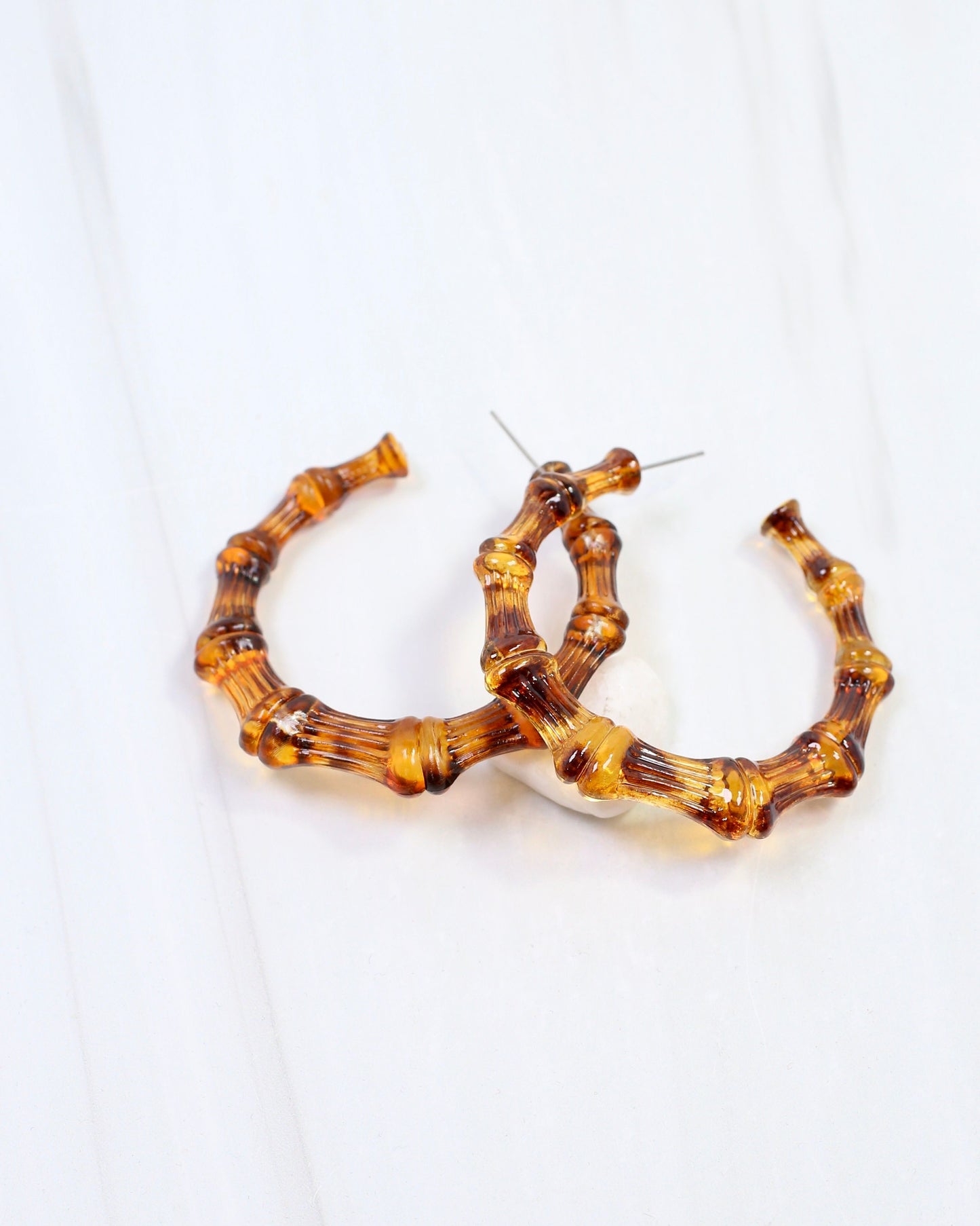 Bryce Bamboo Hoop Earring Tortoise