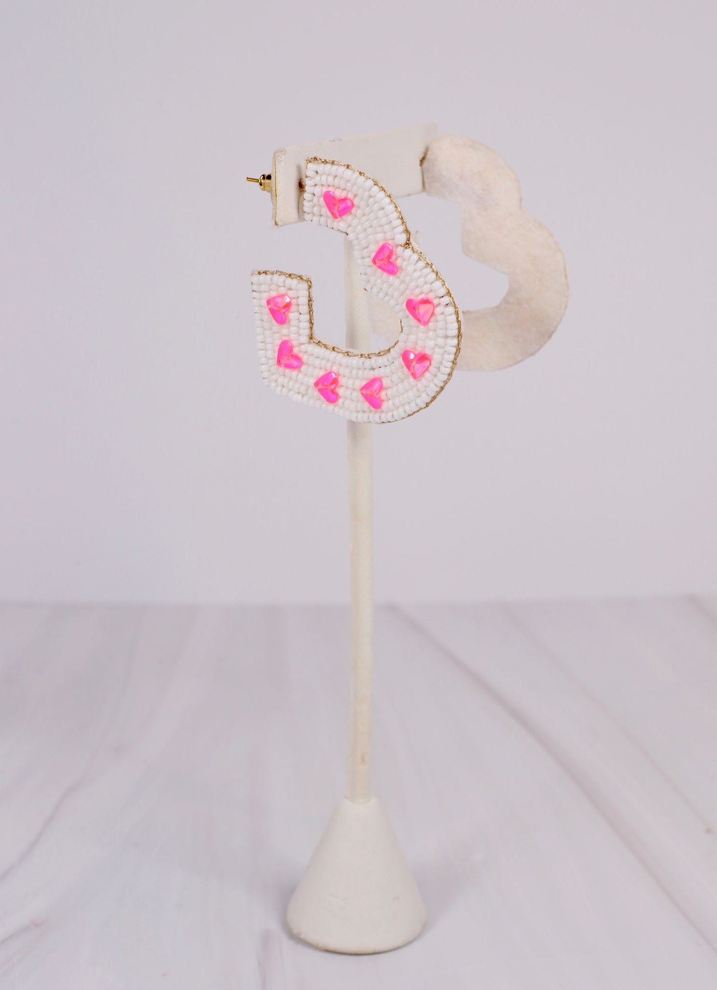 Ever After Heart Earring White