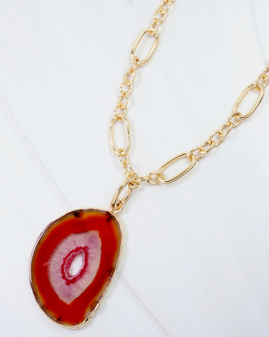 Antonio Agate Charm Red