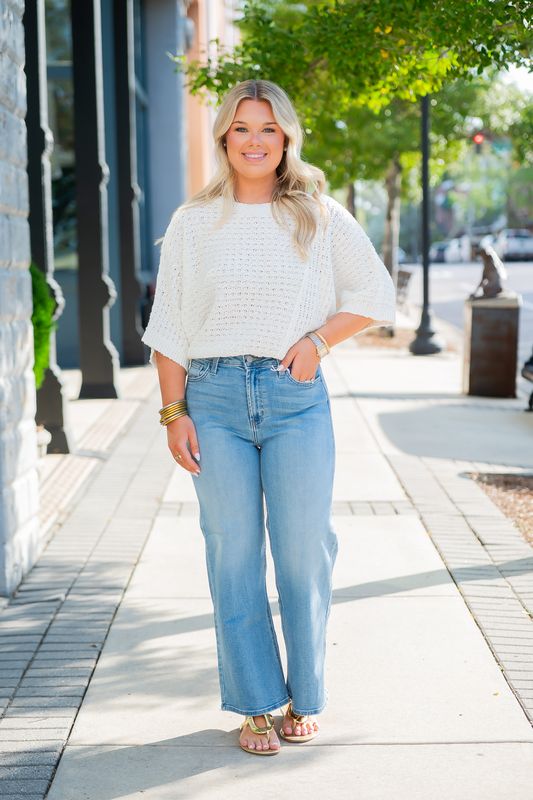 High Rise Wide Leg Denim-Medium