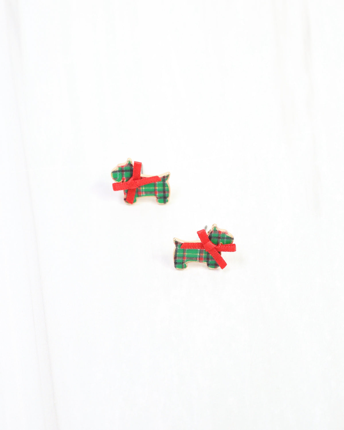 North Star Scottie Stud Earring Red