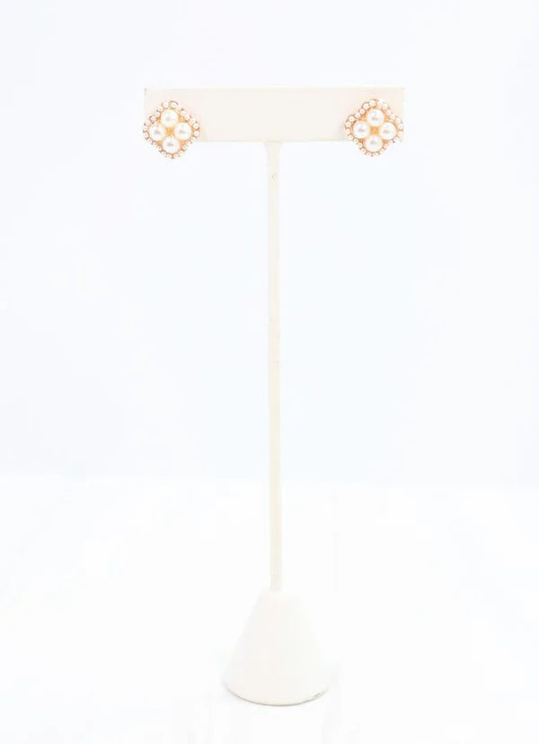 Kyla Pearl Stud Earring Cream