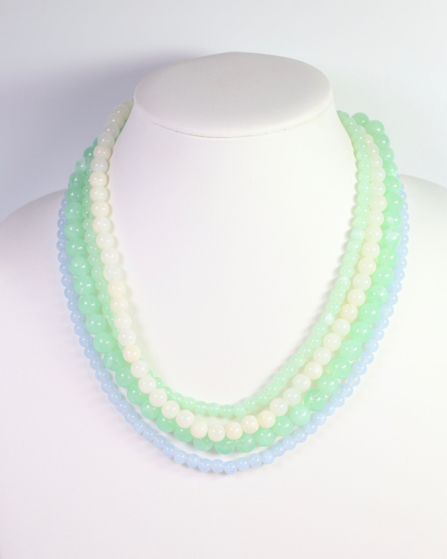Amherst Beaded Layered Necklace Blue Multi