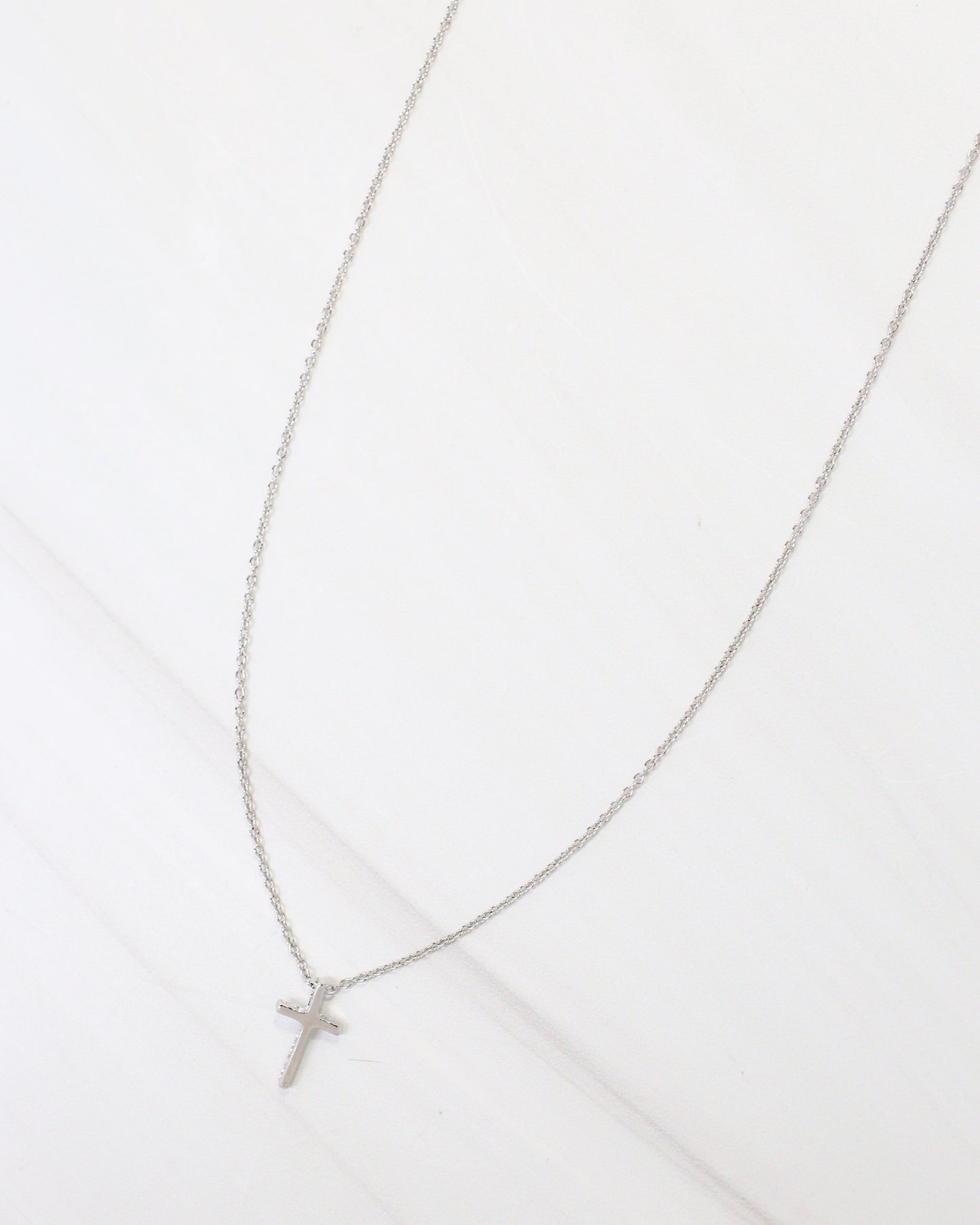 Babylon Cross Necklace WR Silver