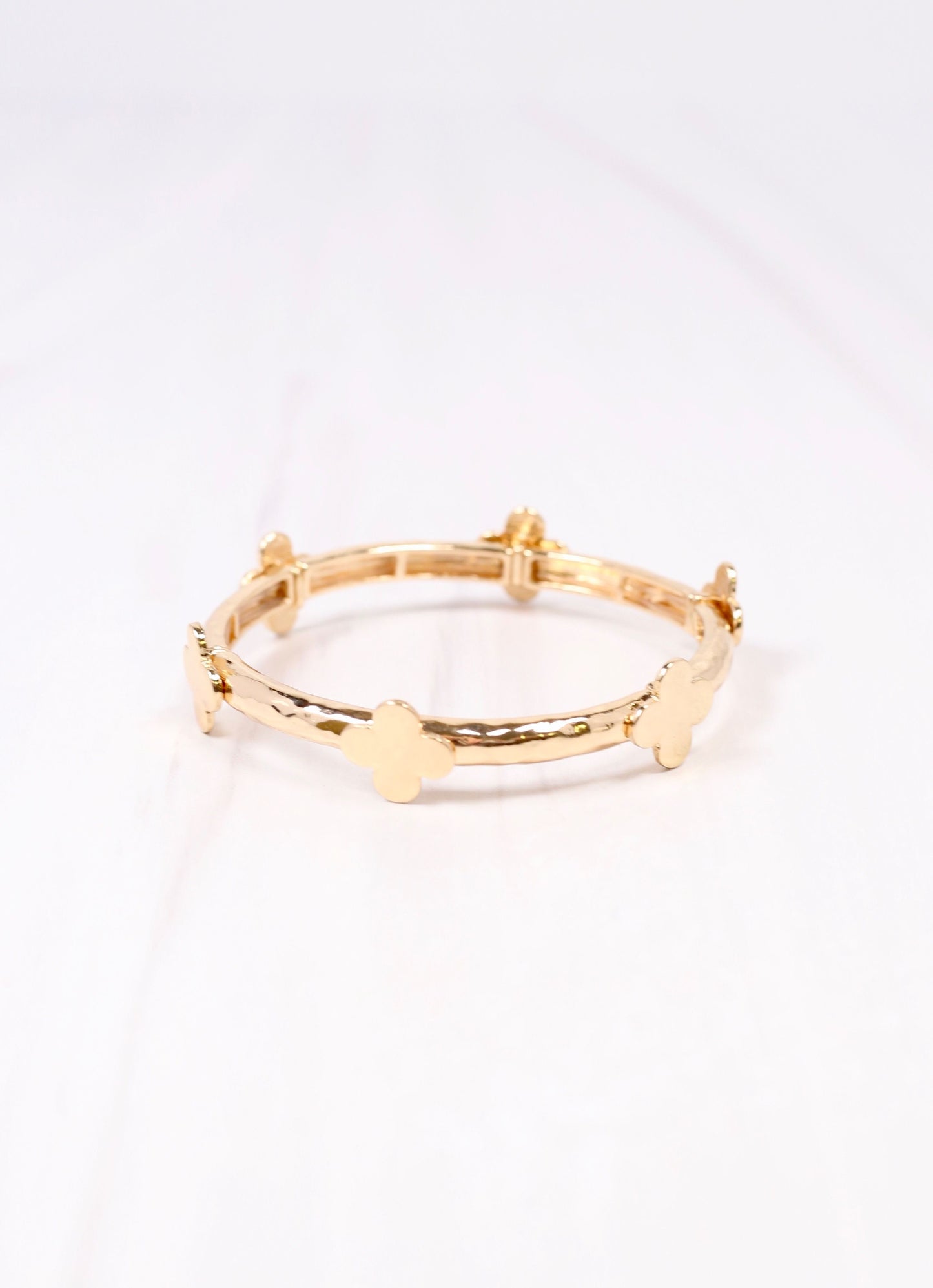 Collie Clover Stretch Bracelet GOLD