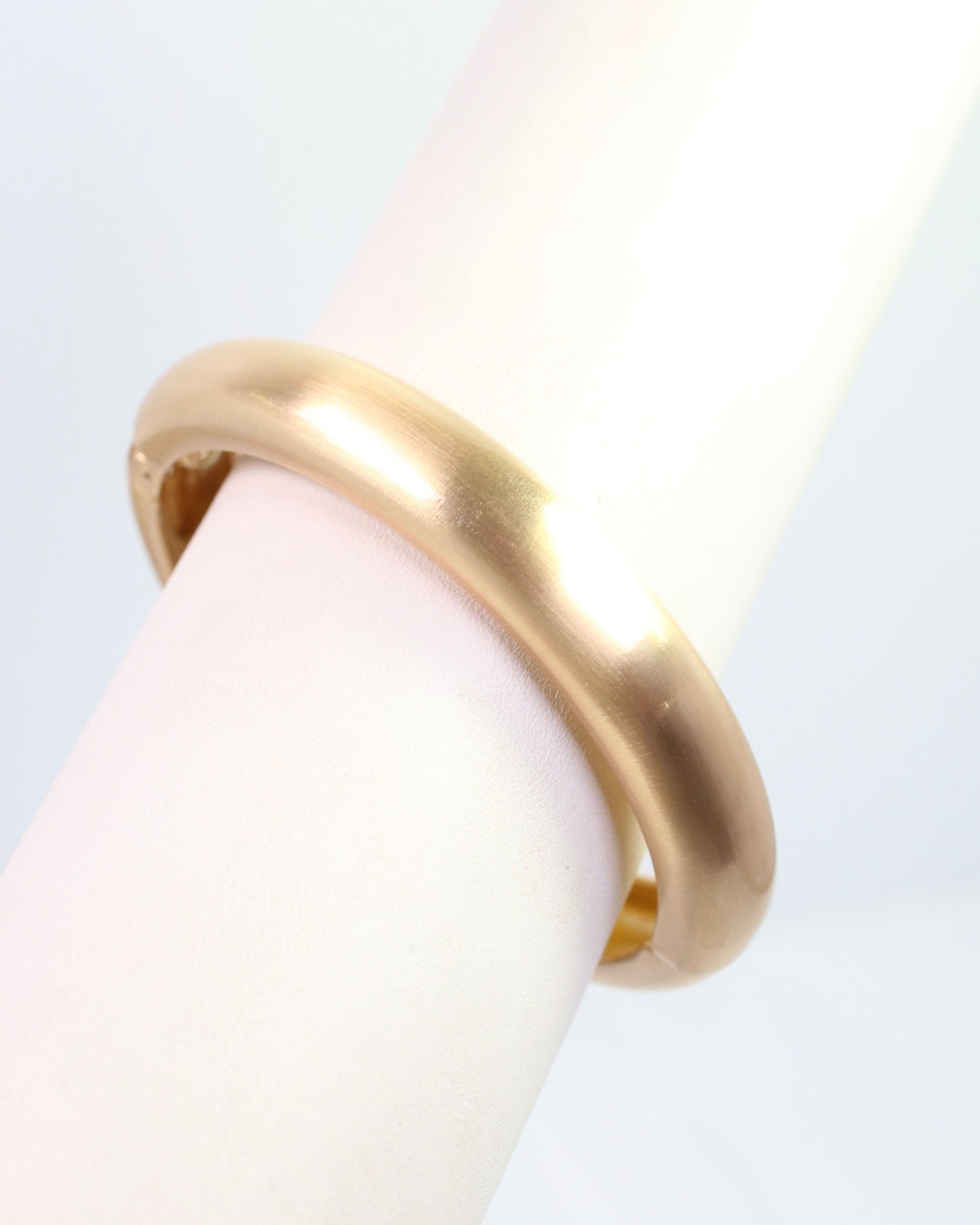 Harlow Hinged Bangle Bracelet Worn Gold