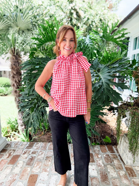 Gloria Gingham Sleeveless Top